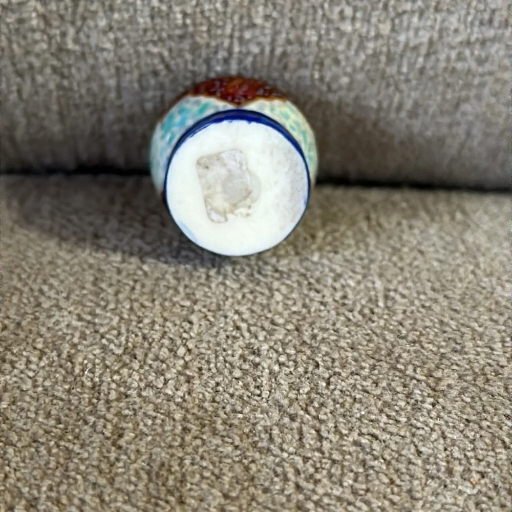 Miniature Vase 1.5” With Gold Accents